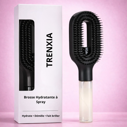 Trenxia™ — Brosse Démêlante Hydratante à Spray